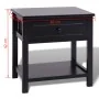Mesita de noche de madera negro de vidaXL, Mesitas de noche - Ref: Foro24-242872, Precio: 48,52 €, Descuento: %