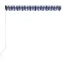 Toldo manual retráctil azul y blanco 350x250 cm de vidaXL, Toldos - Ref: Foro24-3055188, Precio: 266,19 €, Descuento: %