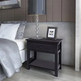 Mesitas de noche 2 unidades madera negras de vidaXL, Mesitas de noche - Ref: Foro24-242873, Precio: 83,74 €, Descuento: %