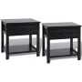 Mesitas de noche 2 unidades madera negras de vidaXL, Mesitas de noche - Ref: Foro24-242873, Precio: 83,74 €, Descuento: %