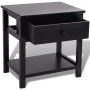 Mesitas de noche 2 unidades madera negras de vidaXL, Mesitas de noche - Ref: Foro24-242873, Precio: 83,74 €, Descuento: %