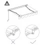 Toldo manual retráctil azul y blanco 350x250 cm de vidaXL, Toldos - Ref: Foro24-3055188, Precio: 266,19 €, Descuento: %