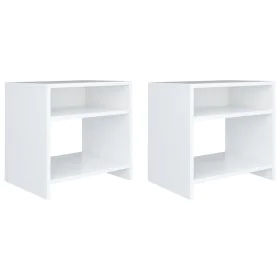 Mesitas de noche 2 uds madera contrachapada blanco 40x30x40 cm de vidaXL, Mesitas de noche - Ref: Foro24-800010, Precio: 45,0...