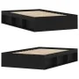 Estructura de cama negra 120x200 cm de vidaXL, Camas y somieres - Ref: Foro24-3203853, Precio: 174,53 €, Descuento: %