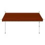 Toldo manual retráctil naranja y marrón 350 cm de vidaXL, Toldos - Ref: Foro24-145839, Precio: 89,10 €, Descuento: %