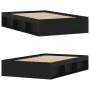 Estructura de cama negro 120x190 cm de vidaXL, Camas y somieres - Ref: Foro24-3203895, Precio: 134,99 €, Descuento: %