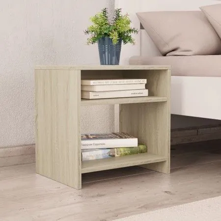Mesita de noche madera contrachapada roble sonoma 40x30x40 cm de vidaXL, Mesitas de noche - Ref: Foro24-800015, Precio: 29,77...