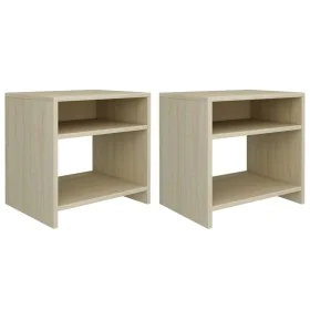 Mesitas de noche 2 uds contrachapado roble sonoma 40x30x39 cm de vidaXL, Mesitas de noche - Ref: Foro24-800016, Precio: 44,49...