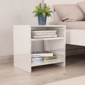 Nachttisch aus glänzend weißem Sperrholz, 40 x 30 x 40 cm von vidaXL, Nachttische - Ref: Foro24-800021, Preis: 32,25 €, Rabat...