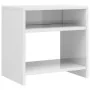 Mesita de noche madera contrachapada blanco brillo 40x30x40 cm de vidaXL, Mesitas de noche - Ref: Foro24-800021, Precio: 32,2...
