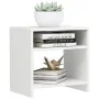 Mesita de noche madera contrachapada blanco brillo 40x30x40 cm de vidaXL, Mesitas de noche - Ref: Foro24-800021, Precio: 32,2...