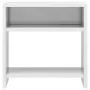 Mesita de noche madera contrachapada blanco brillo 40x30x40 cm de vidaXL, Mesitas de noche - Ref: Foro24-800021, Precio: 32,2...