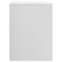 Mesita de noche madera contrachapada blanco brillo 40x30x40 cm de vidaXL, Mesitas de noche - Ref: Foro24-800021, Precio: 32,2...