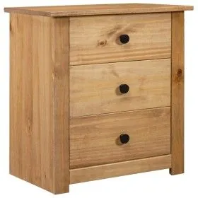 Mesita de noche de madera maciza pino estilo Panamá 46x40x57 cm de vidaXL, Mesitas de noche - Ref: Foro24-282652, Precio: 100...