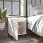 Mesitas de noche con patas de metal blanco 40x30x50 cm de vidaXL, Mesitas de noche - Ref: Foro24-805834, Precio: 50,94 €, Des...