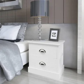 Mesita de noche francesa 2 piezas blanco de vidaXL, Mesitas de noche - Ref: Foro24-242887, Precio: 82,56 €, Descuento: %