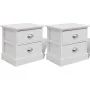 Mesita de noche francesa 2 piezas blanco de vidaXL, Mesitas de noche - Ref: Foro24-242887, Precio: 82,56 €, Descuento: %