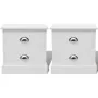 Mesita de noche francesa 2 piezas blanco de vidaXL, Mesitas de noche - Ref: Foro24-242887, Precio: 82,56 €, Descuento: %