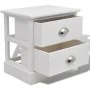 Mesita de noche francesa 2 piezas blanco de vidaXL, Mesitas de noche - Ref: Foro24-242887, Precio: 82,56 €, Descuento: %