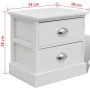 Mesita de noche francesa 2 piezas blanco de vidaXL, Mesitas de noche - Ref: Foro24-242887, Precio: 82,56 €, Descuento: %