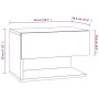 Mesita de noche de pared blanca de vidaXL, Mesitas de noche - Ref: Foro24-810953, Precio: 41,36 €, Descuento: %