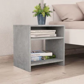 Mesita de noche madera contrachapada gris hormigón 40x30x40 cm de vidaXL, Mesitas de noche - Ref: Foro24-800017, Precio: 28,8...