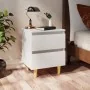 Bedside tables 2 pcs solid wood legs white 40x35x50 cm by vidaXL, Nightstands - Ref: Foro24-805852, Price: 76,12 €, Discount: %