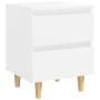 Mesitas de noche 2 uds patas madera maciza blanco 40x35x50 cm de vidaXL, Mesitas de noche - Ref: Foro24-805852, Precio: 76,12...