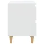 Mesitas de noche 2 uds patas madera maciza blanco 40x35x50 cm de vidaXL, Mesitas de noche - Ref: Foro24-805852, Precio: 76,12...