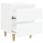 Bedside tables 2 pcs solid wood legs white 40x35x50 cm by vidaXL, Nightstands - Ref: Foro24-805852, Price: 76,12 €, Discount: %
