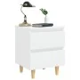 Bedside tables 2 pcs solid wood legs white 40x35x50 cm by vidaXL, Nightstands - Ref: Foro24-805852, Price: 76,12 €, Discount: %