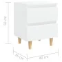 Bedside tables 2 pcs solid wood legs white 40x35x50 cm by vidaXL, Nightstands - Ref: Foro24-805852, Price: 76,12 €, Discount: %