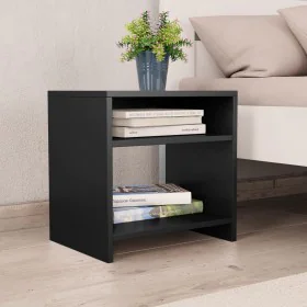 Black plywood nightstand 40x30x40 cm by vidaXL, Nightstands - Ref: Foro24-800011, Price: 31,11 €, Discount: %