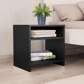 Schwarzer Nachttisch aus Sperrholz, 40 x 30 x 40 cm von vidaXL, Nachttische - Ref: Foro24-800011, Preis: 31,11 €, Rabatt: %