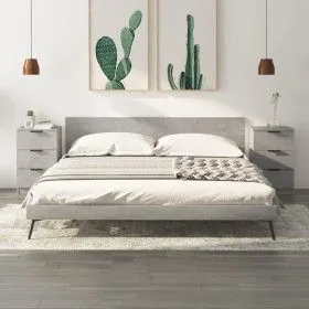 Mesitas de noche 2 unidades color gris hormigón 40x36x65 cm de vidaXL, Mesitas de noche - Ref: Foro24-811277, Precio: 83,47 €...
