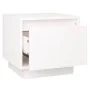 Mesita de noche madera maciza de pino blanco 35x34x32 cm de vidaXL, Mesitas de noche - Ref: Foro24-813397, Precio: 46,50 €, D...