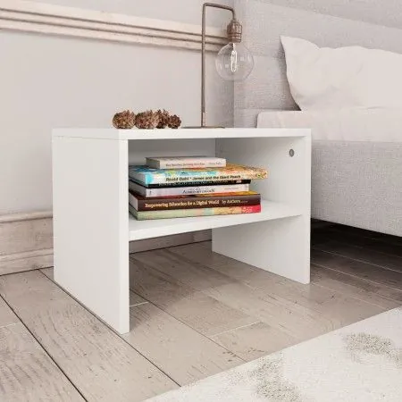 Mesita de noche madera contrachapada blanco 40x30x30 cm de vidaXL, Mesitas de noche - Ref: Foro24-800063, Precio: 30,50 €, De...
