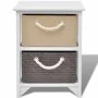 Mesita de noche de madera de vidaXL, Mesitas de noche - Ref: Foro24-242888, Precio: 51,11 €, Descuento: %