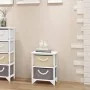 Mesita de noche de madera de vidaXL, Mesitas de noche - Ref: Foro24-242888, Precio: 51,11 €, Descuento: %