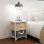 Mesita de noche de madera de vidaXL, Mesitas de noche - Ref: Foro24-242888, Precio: 51,11 €, Descuento: %