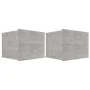 Mesitas de noche 2 uds contrachapada gris hormigón 40x30x30cm de vidaXL, Mesitas de noche - Ref: Foro24-801062, Precio: 77,03...