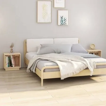 Mesitas de noche 2 uds madera maciza de pino 40x30x40 cm de vidaXL, Mesitas de noche - Ref: Foro24-813336, Precio: 49,92 €, D...