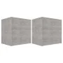 Mesitas de noche 2 uds madera contrachapada hormigón 40x30x40cm de vidaXL, Mesitas de noche - Ref: Foro24-801044, Precio: 55,...