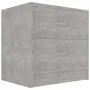 Mesitas de noche 2 uds madera contrachapada hormigón 40x30x40cm de vidaXL, Mesitas de noche - Ref: Foro24-801044, Precio: 55,...