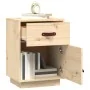 Mesita de noche madera maciza de pino 40x34x55 cm de vidaXL, Mesitas de noche - Ref: Foro24-818305, Precio: 58,36 €, Descuent...