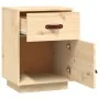 Mesita de noche madera maciza de pino 40x34x55 cm de vidaXL, Mesitas de noche - Ref: Foro24-818305, Precio: 58,36 €, Descuent...
