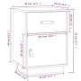 Mesita de noche madera maciza de pino 40x34x55 cm de vidaXL, Mesitas de noche - Ref: Foro24-818305, Precio: 58,36 €, Descuent...
