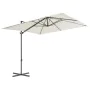 Sombrilla voladiza con poste de acero 250x250 cm arena de vidaXL, Sombrillas - Ref: Foro24-44624, Precio: 101,87 €, Descuento: %