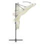 Sombrilla voladiza con poste de acero 250x250 cm arena de vidaXL, Sombrillas - Ref: Foro24-44624, Precio: 101,87 €, Descuento: %