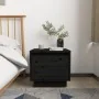 Mesitas de noche 2 uds madera maciza de pino negro 35x34x32 cm de vidaXL, Mesitas de noche - Ref: Foro24-813404, Precio: 50,3...